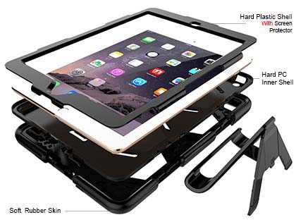 Rugged Case for Apple iPad Pro 9.7 - Classic Black