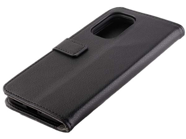 Synthetic Leather Wallet Case with Stand for Nokia X30 - Black Leather Wallet Case