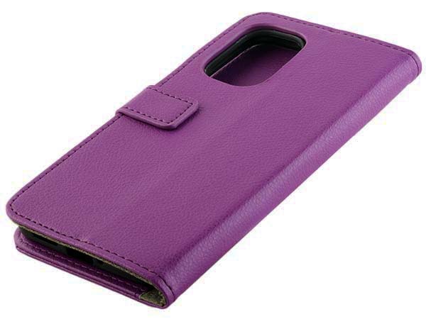 Synthetic Leather Wallet Case with Stand for Nokia X30 - Purple Leather Wallet Case