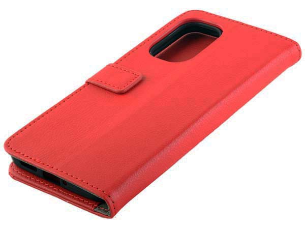 Synthetic Leather Wallet Case with Stand for Nokia X30 - Red Leather Wallet Case