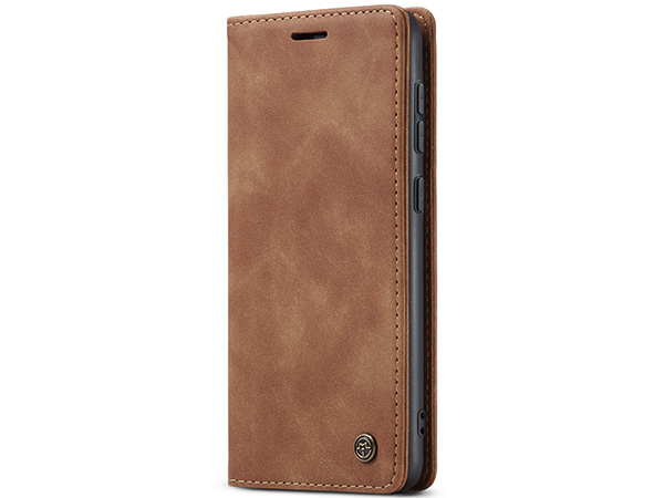 CaseMe Slim Synthetic Leather Wallet Case with Stand for Samsung Galaxy S23 - Tan