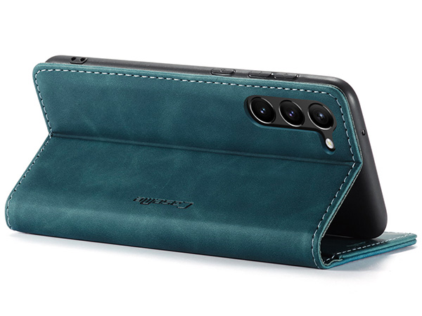 CaseMe Slim Synthetic Leather Wallet Case with Stand for Samsung Galaxy S23 - Teal