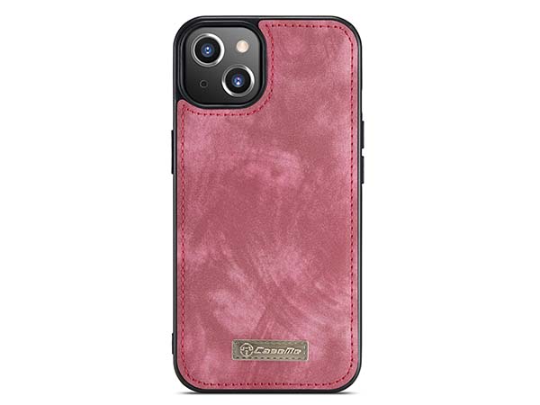 CaseMe 2-in-1 Synthetic Leather Wallet Case for iPhone 14 - Pink/Blush