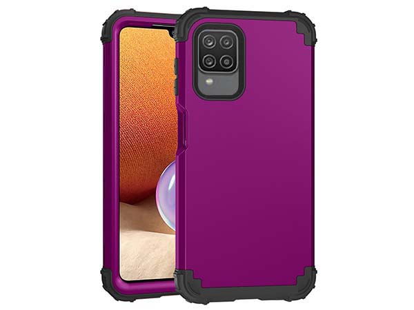 Defender Case for the Samsung Galaxy A12 - Purple Impact Case