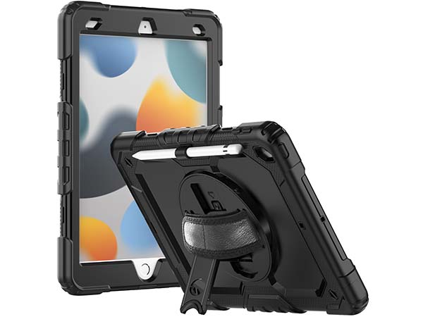 Rugged Impact Case for Apple iPad 7/8th Gen - Classic Black
