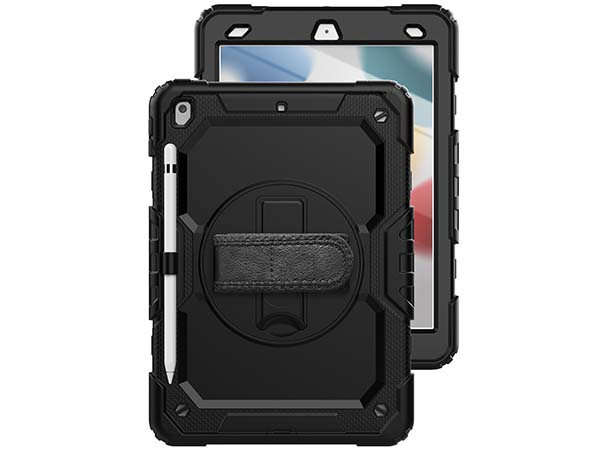 Rugged Impact Case for Apple iPad 7/8th Gen - Classic Black