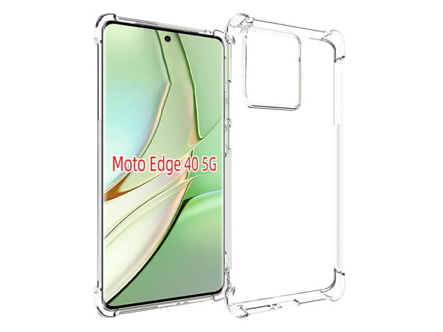 Gel Case with Bumper Edges for Motorola Edge 40 - Clear Soft Cover