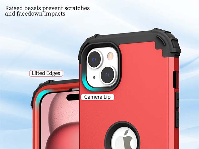 Defender Case for iPhone 15 - Red