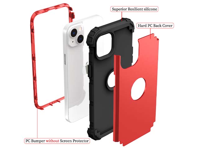Defender Case for iPhone 15 - Red