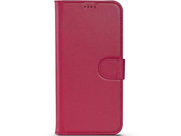 Premium Leather Wallet Case for Apple iPhone 15 Plus - Pink