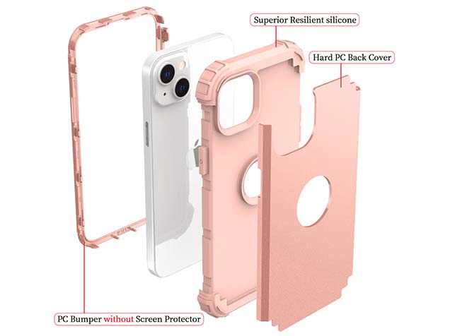 Defender Case for iPhone 15 Plus - Pink