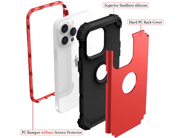 Defender Case for iPhone 15 Pro - Red