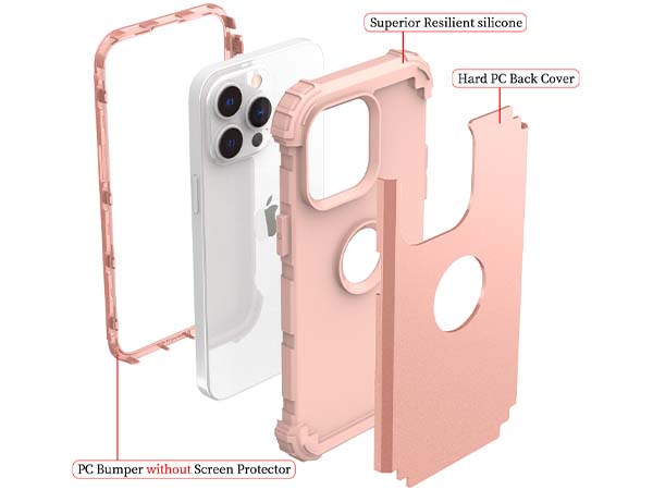 Defender Case for iPhone 15 Pro Max - Pink