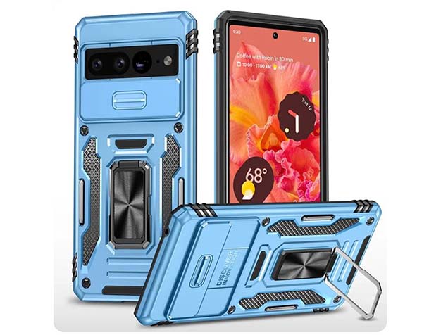 Military Case with Camera Cover for Google Pixel 8 Pro - Light Blue