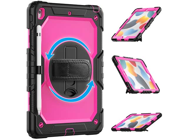 Rugged Impact Case for Apple iPad 7/8th Gen - Pink
