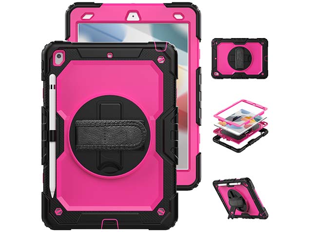 Rugged Impact Case for Apple iPad 7/8th Gen - Pink