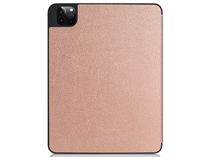 Premium Slim Synthetic Leather Flip Case with Stand for iPad Pro 12.9 (18/20) - Rose Gold