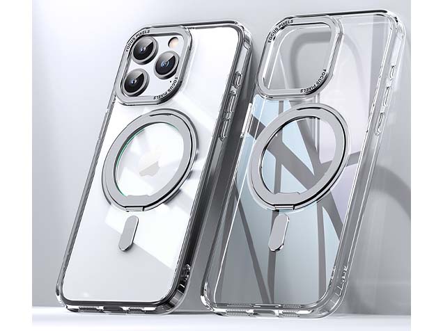 Magnetic Ring Stand Case for iPhone 14 - Clear