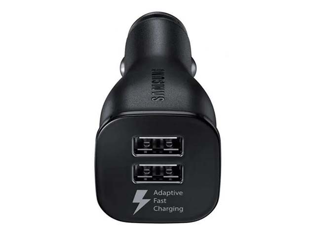 Samsung Adaptive 2A Fast Charging USB-A Dual-Port Car Charger - Black Car Charger Adapter