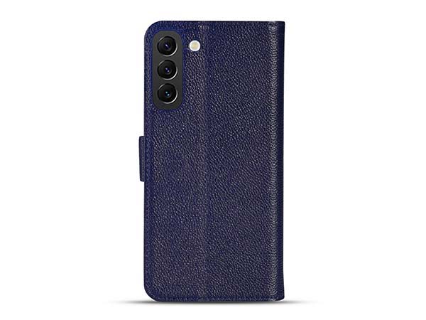 Premium Leather Wallet Case for Samsung Galaxy S24 - Midnight Blue Leather Wallet Case