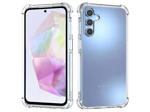 Gel Case with Bumper Edges for Samsung Galaxy A55 - Clear Soft Cover