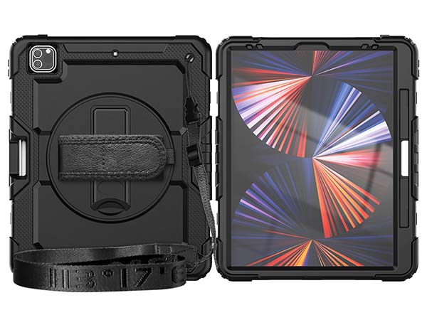 Rugged Impact Case with Strap for iPad Pro 12.9 - 2020 (4th Gen) - Classic Black Impact Case