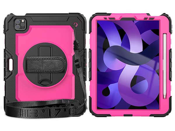 Rugged Impact Case with Strap for iPad Pro 11 - 2022 (4th Gen) - Pink Impact Case