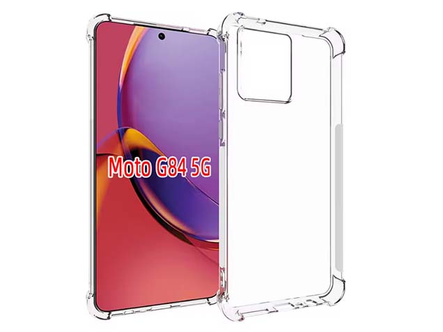 Gel Case with Bumper Edges for Motorola Moto G84 - Clear Soft Cover