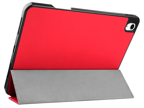 Synthetic Leather Flip Case with Stand for iPad Air 11 inch (2024) - Red Leather Flip Case
