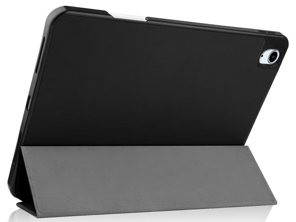 Synthetic Leather Flip Case with Stand for iPad Air 11 inch (2024) - Black Leather Flip Case