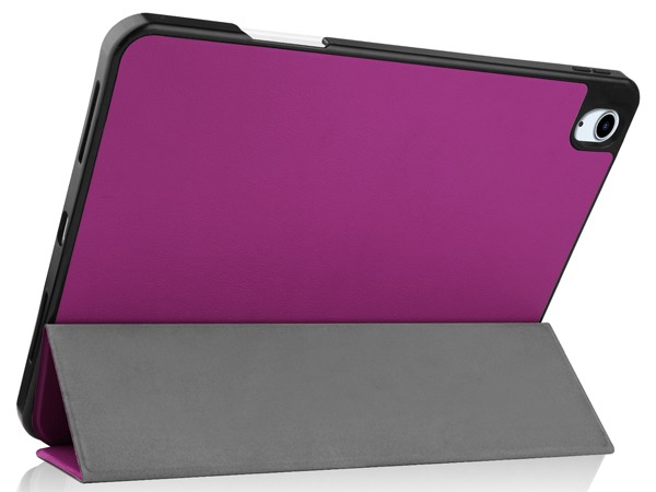 Synthetic Leather Flip Case with Stand for iPad Air 11 inch (2024) - Purple Leather Flip Case