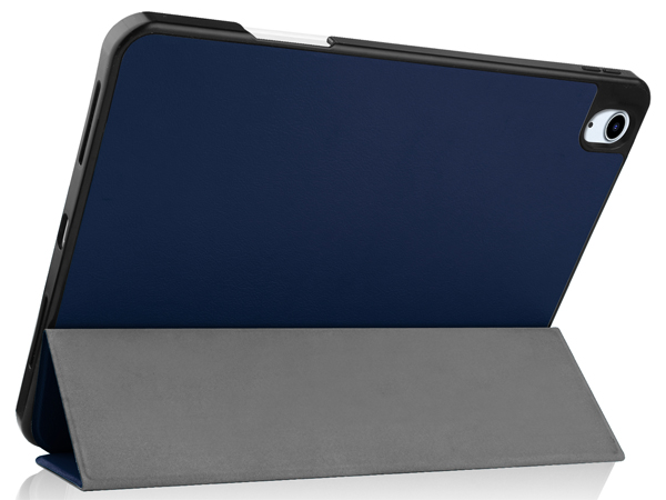 Synthetic Leather Flip Case with Stand for iPad Air 11 inch (2024) - Blue Leather Flip Case