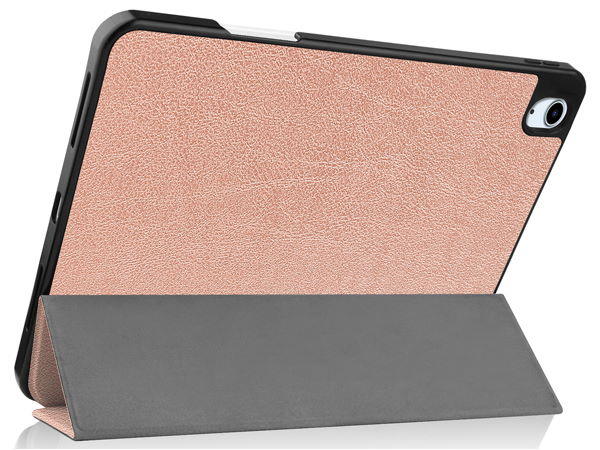 Synthetic Leather Flip Case with Stand for iPad Air 11 inch (2024) - Rose Gold Leather Flip Case