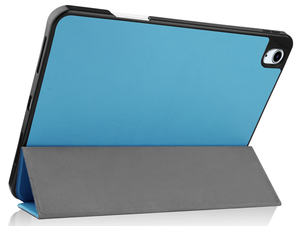 Synthetic Leather Flip Case with Stand for iPad Air 11 inch (2024) - Sky Blue Leather Flip Case