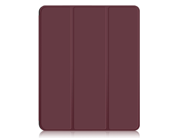 Synthetic Leather Flip Case with Stand for iPad Air 13 inch (2024) - Burgundy