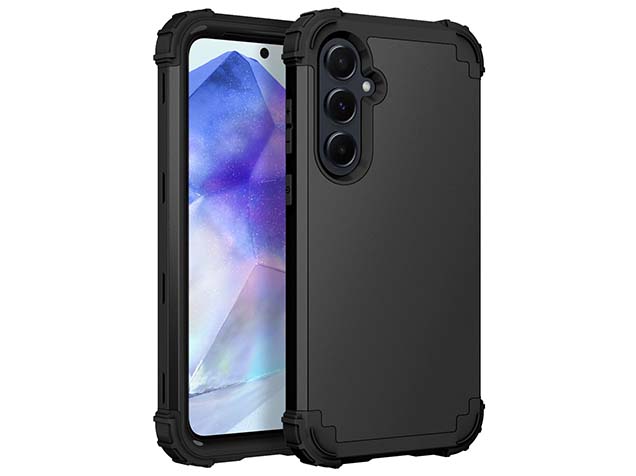 Defender Case for the Samsung Galaxy A55 - Black Impact Case