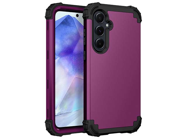 Defender Case for the Samsung Galaxy A55 - Plum Impact Case