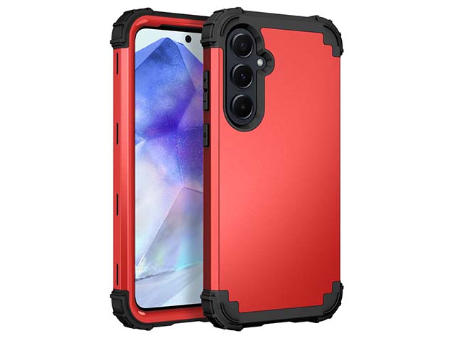 Defender Case for the Samsung Galaxy A55 - Red Impact Case