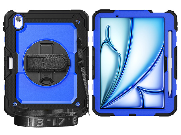 Rugged Impact Case with Strap for iPad Air 11 (2024) - Blue Impact Case