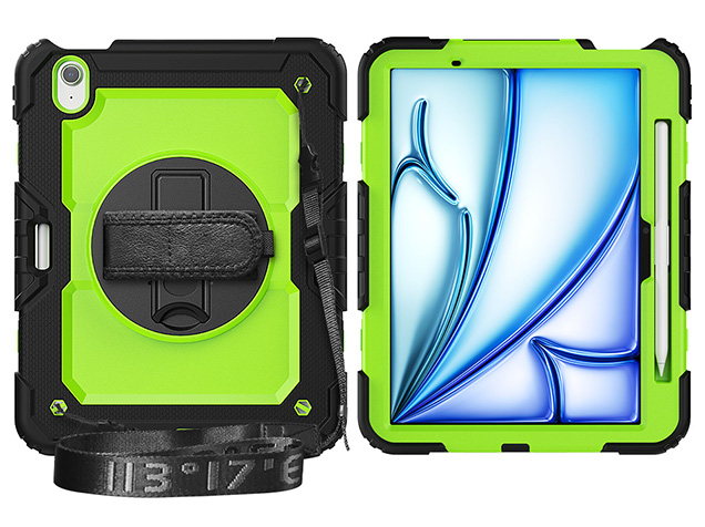 Rugged Impact Case with Strap for iPad Air 11 (2024) - Green Impact Case