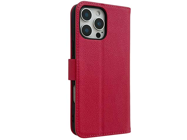 Premium Leather Wallet Case for Apple iPhone 16 Pro - French Rose Leather Wallet Case