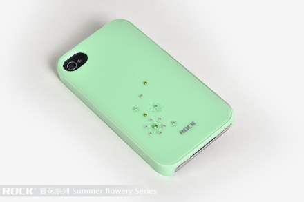 ROCK Snowflake Case for Apple iPhone 4S/4 - Baby Green
