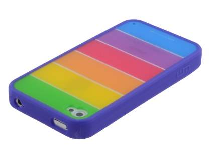 LIM'S RAINBOW Protective Case for iPhone 4S/4 - Rainbow Purple