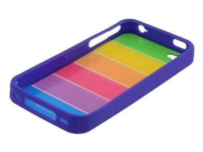 LIM'S RAINBOW Protective Case for iPhone 4S/4 - Rainbow Purple