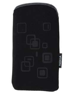 Stylish Protective Textile Sleeve for Nokia E5 - Classic Black Sleeve