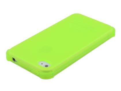 Frosted Colour TPU Gel Case for iPhone 4/4S - Yellow Green