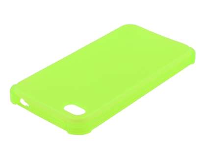 Frosted Colour TPU Gel Case for iPhone 4/4S - Yellow Green