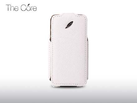 Momax The Core Slim Synthetic Leather Flip Case for iPhone 4S/4 - White