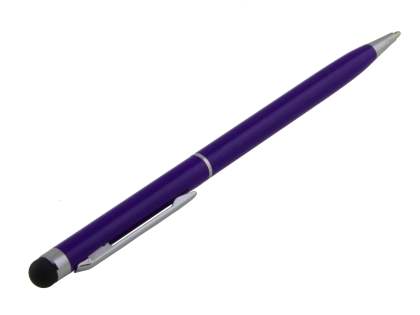 Universal Finger-Touch Dual Stylus & Pen - Grape Purple Capacitive Stylus