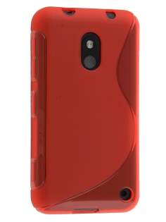 Wave Case for Nokia Lumia 620 - Frosted Red/Red Soft Cover